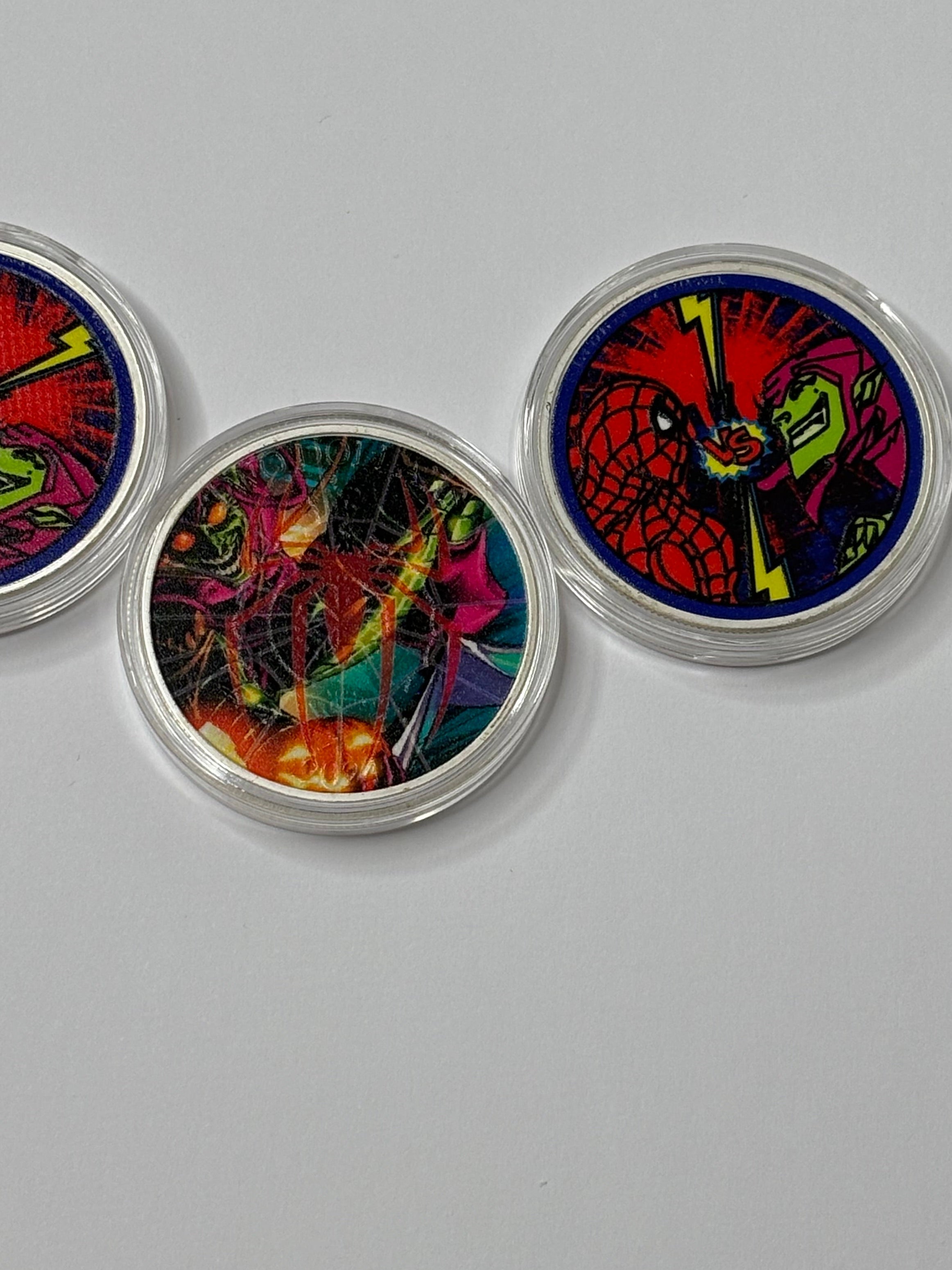 Spider-Man v GreenGoblin 1oz Silver Coin In Colour