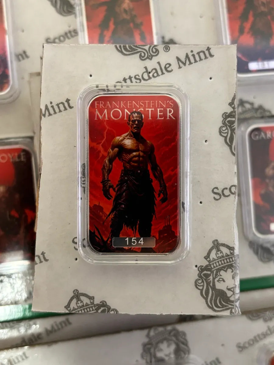 1oz .999 Silver Bar Scottsdale Mint Frankensteins Monster