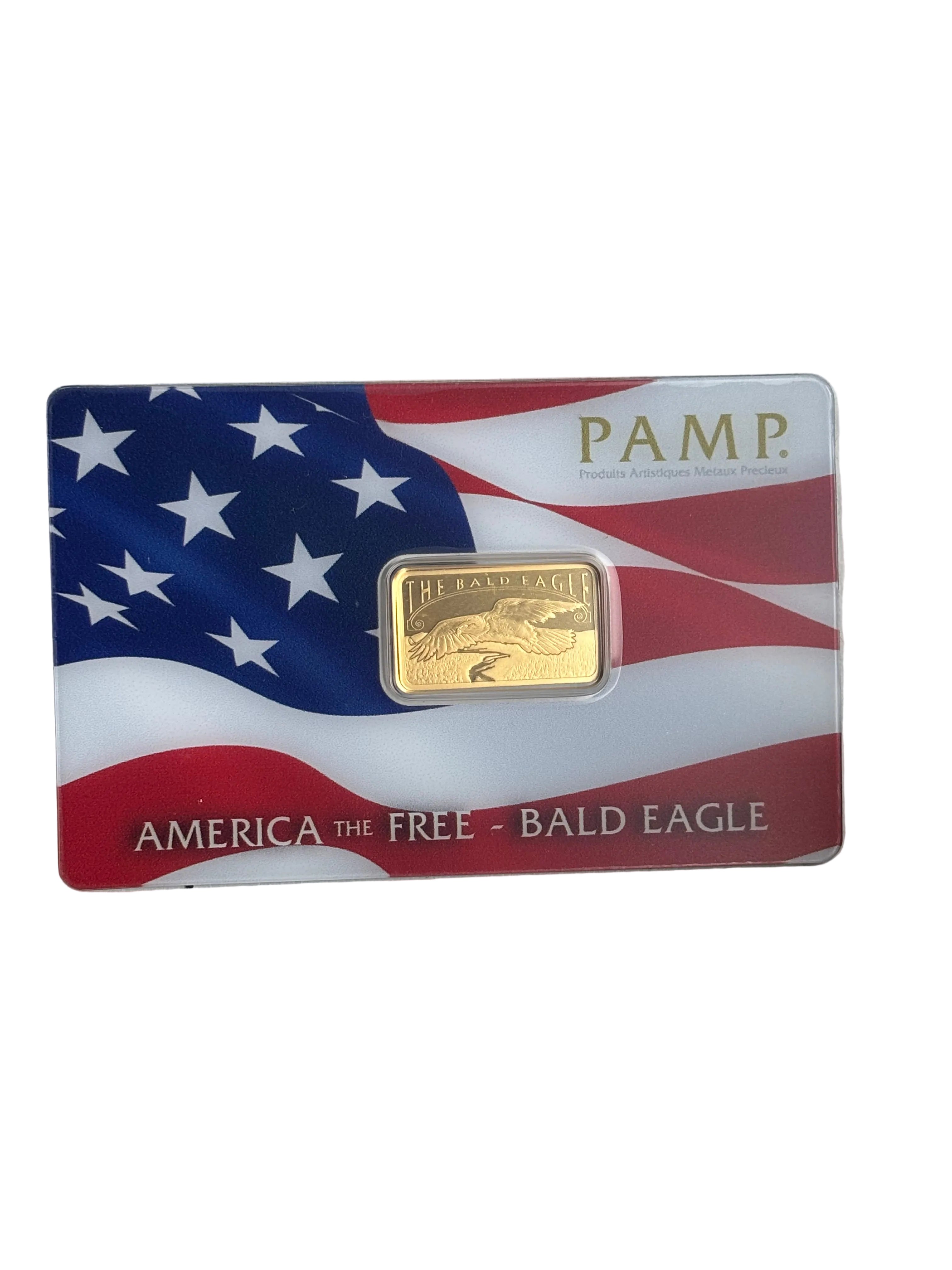 PAMP 5g Pure Gold Bar America The Free Eagle