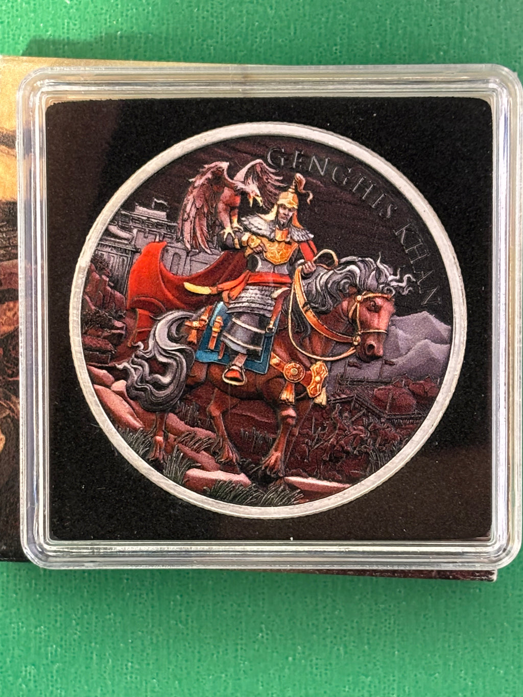 1oz .999 Silver Round Legendary Warriors Genghis Khan