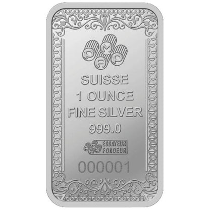1oz PAMP Pure Silver Bar Moses & Batya