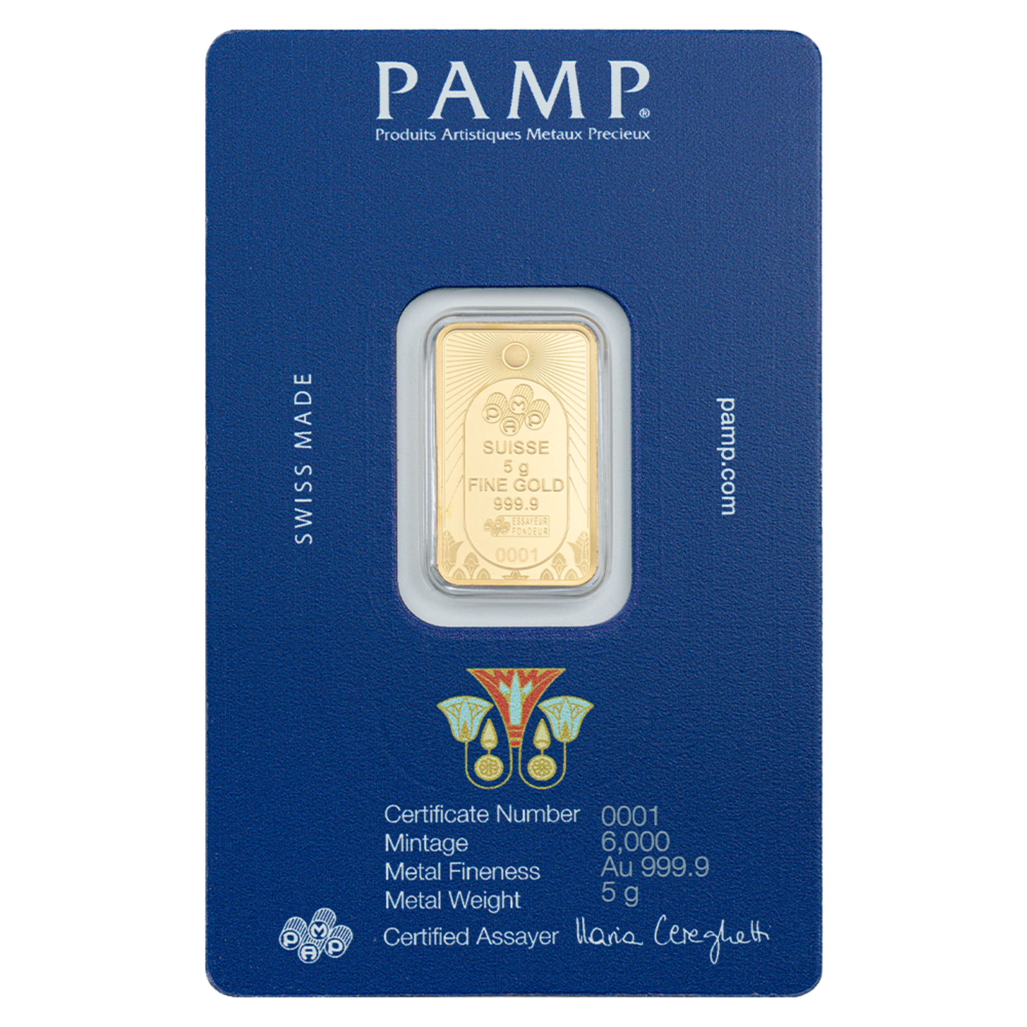 5g PAMP Pure Gold Bar Good Luck Scarab
