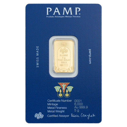 5g PAMP Pure Gold Bar Good Luck Scarab