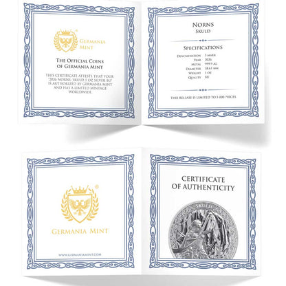 Germania Mint Norns Skuld 1oz Pure Silver Coin 2026