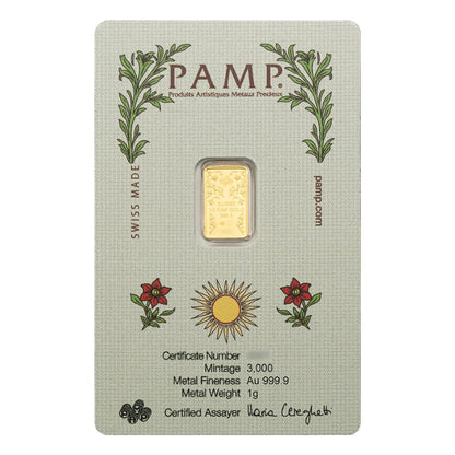 Pre Sale 1g Pure Gold Pamp Bar Una And The Lion