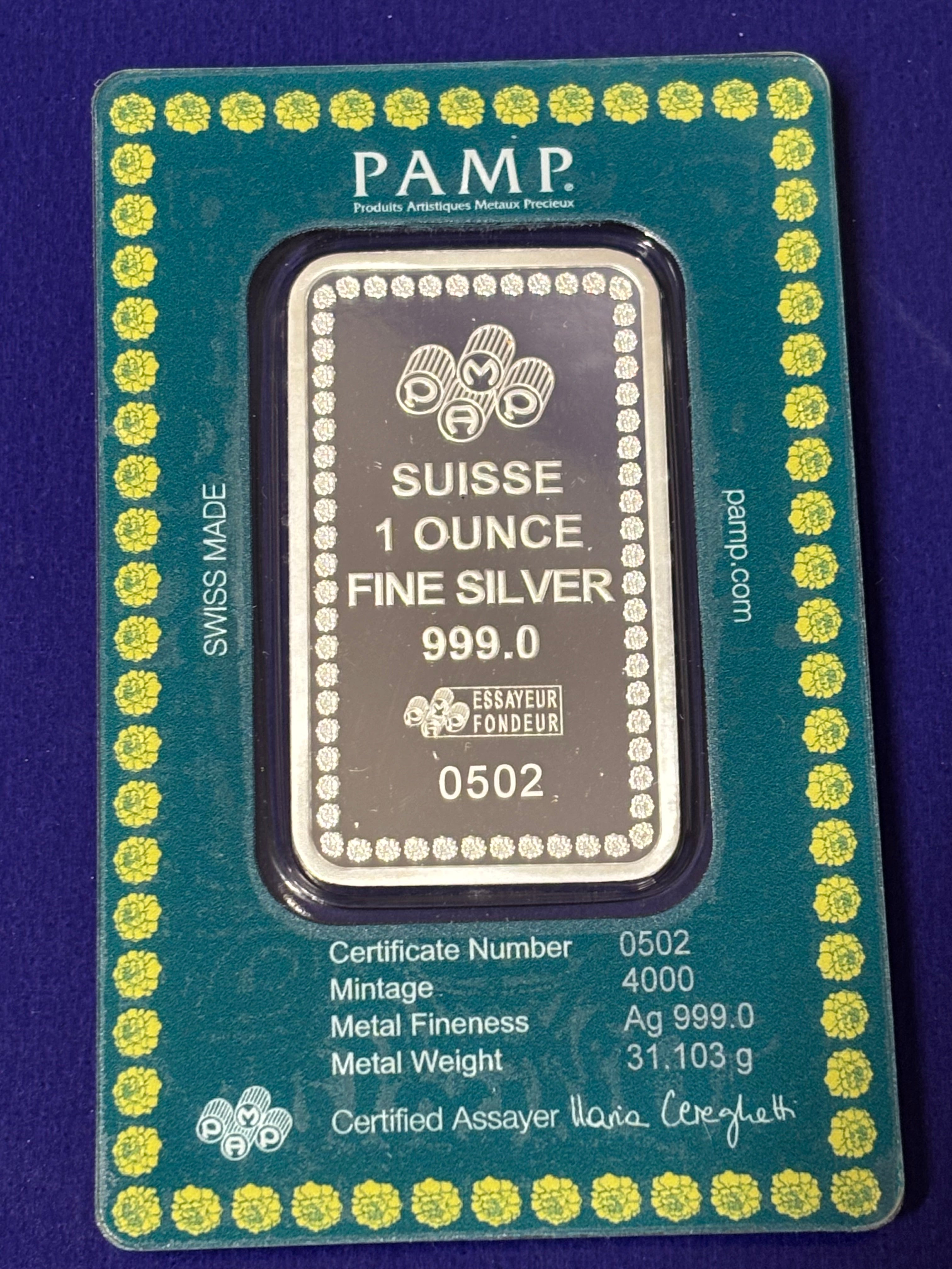 1oz .999 Silver PAMP Bar Diwali