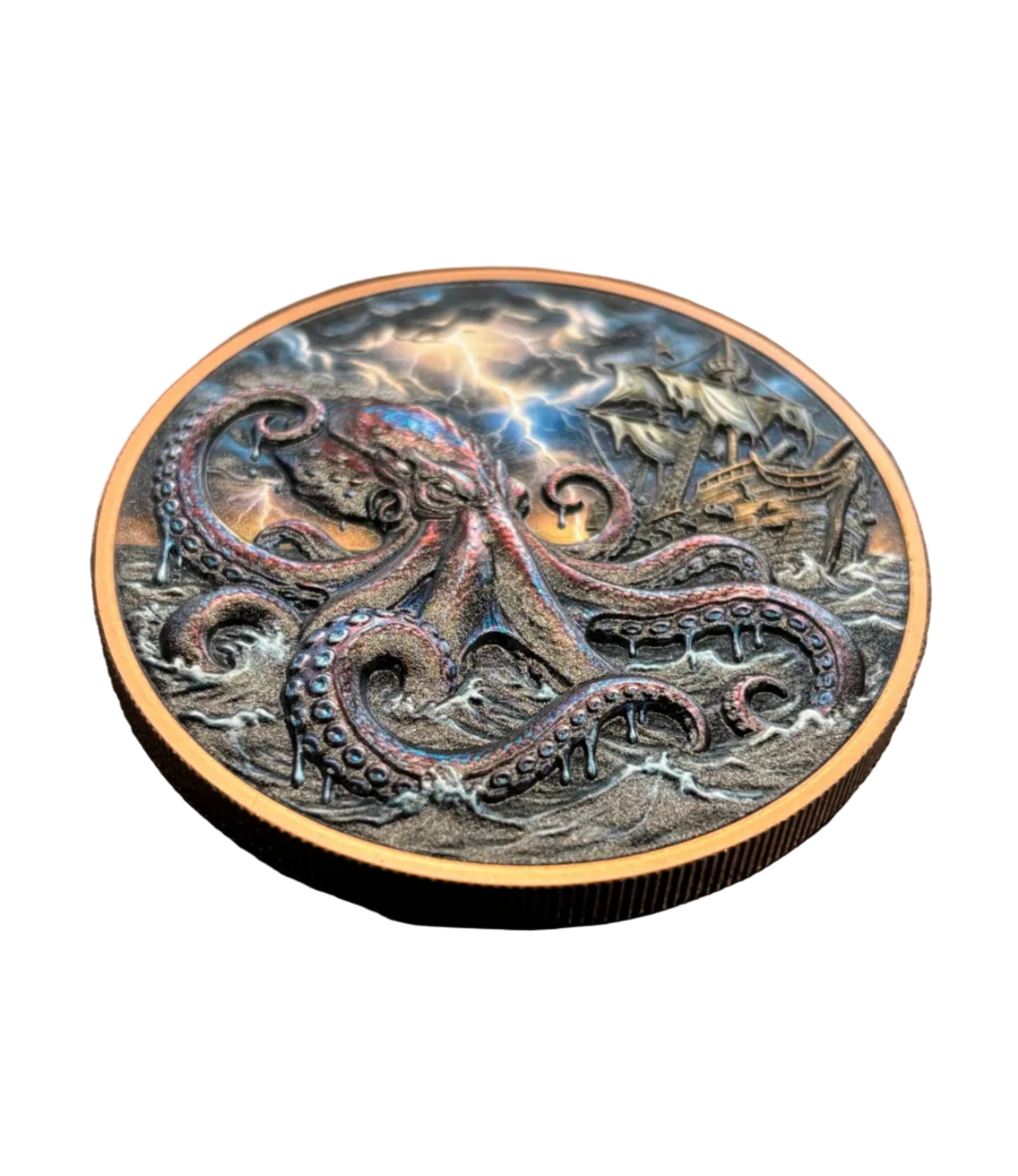5oz Copper Kraken Round