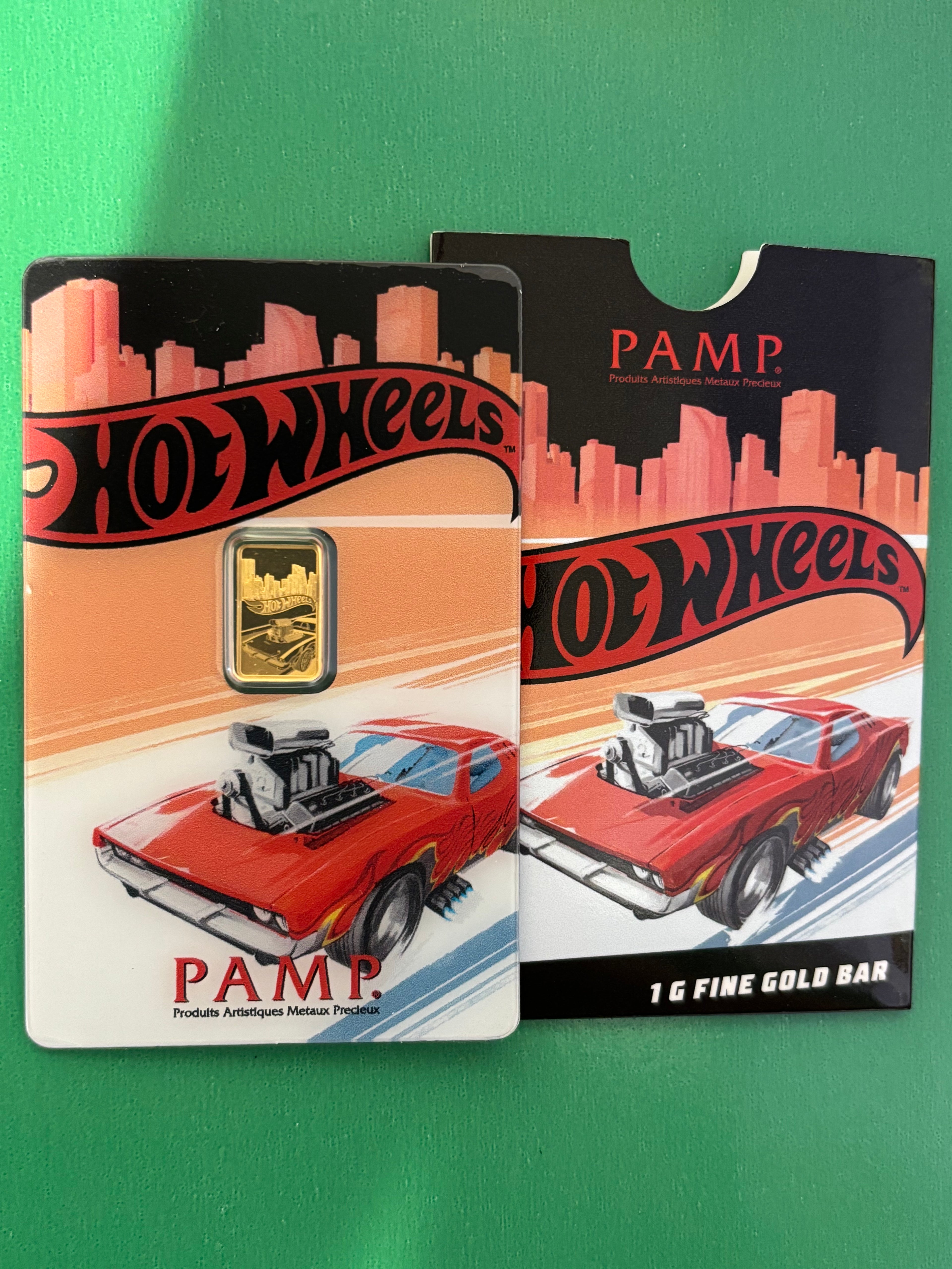1g 999.9 Gold Bar PAMP Hot Wheels