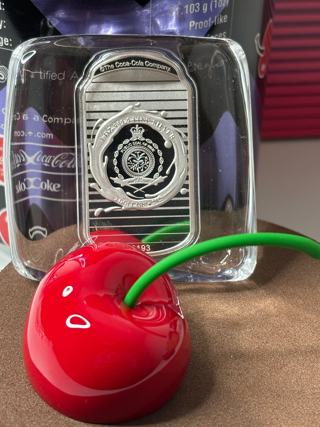 2025 PAMP Suisse Cherry Coke 40th Anniversary 1oz Silver Coin