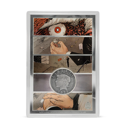 Two-Face's Coin - Collectible Set
1/2oz Pure Silver Coin + 5 g Silver Foil Set