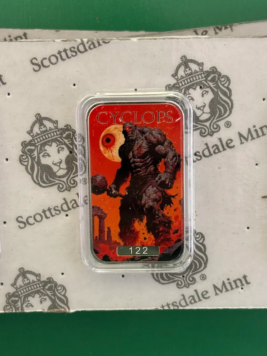 1oz .999 Silver Bar Scottsdale Mint Cyclops