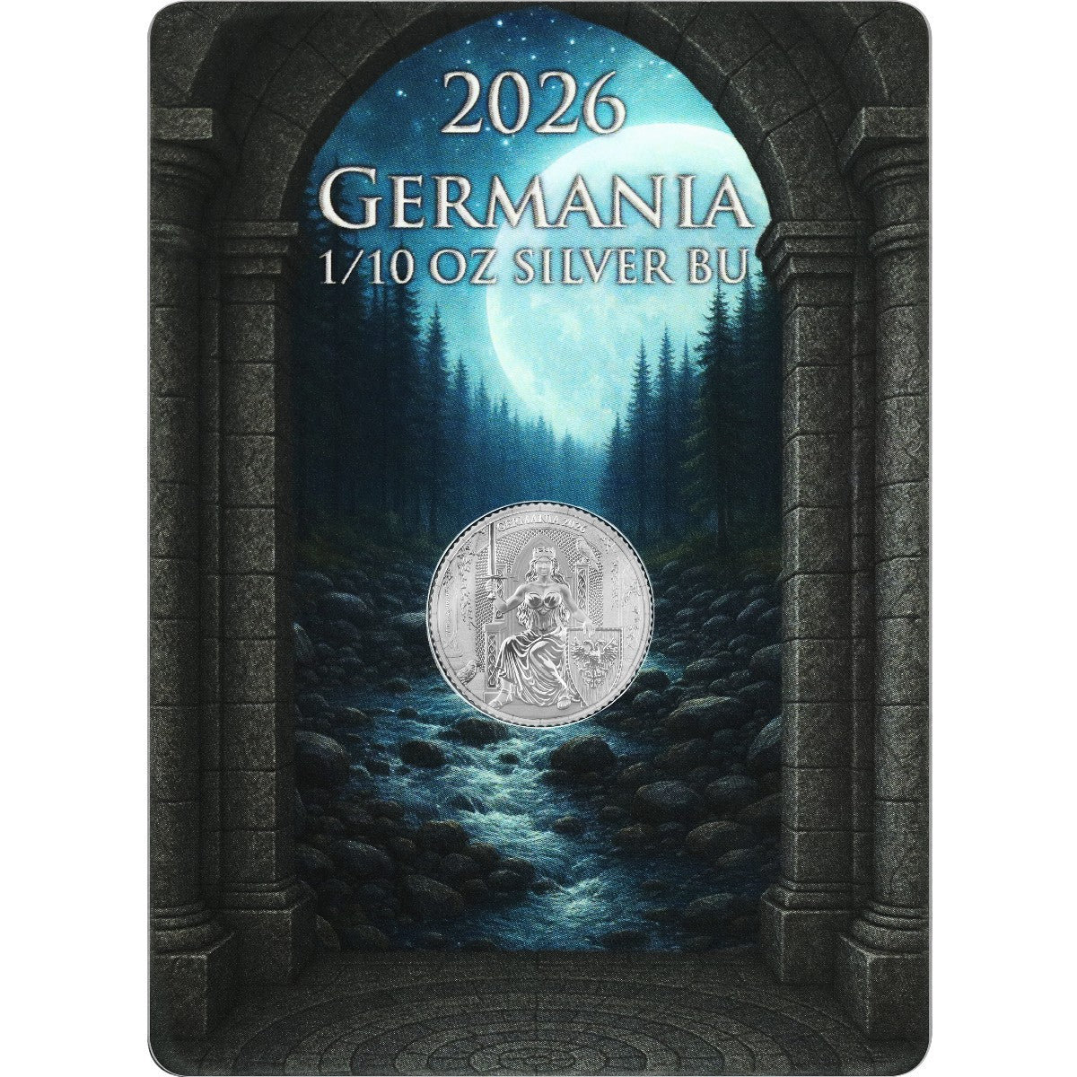 1/10th Oz Pure Silver Germania Coin