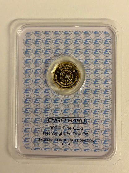 1/10th 999.9 Gold Engelhard Round