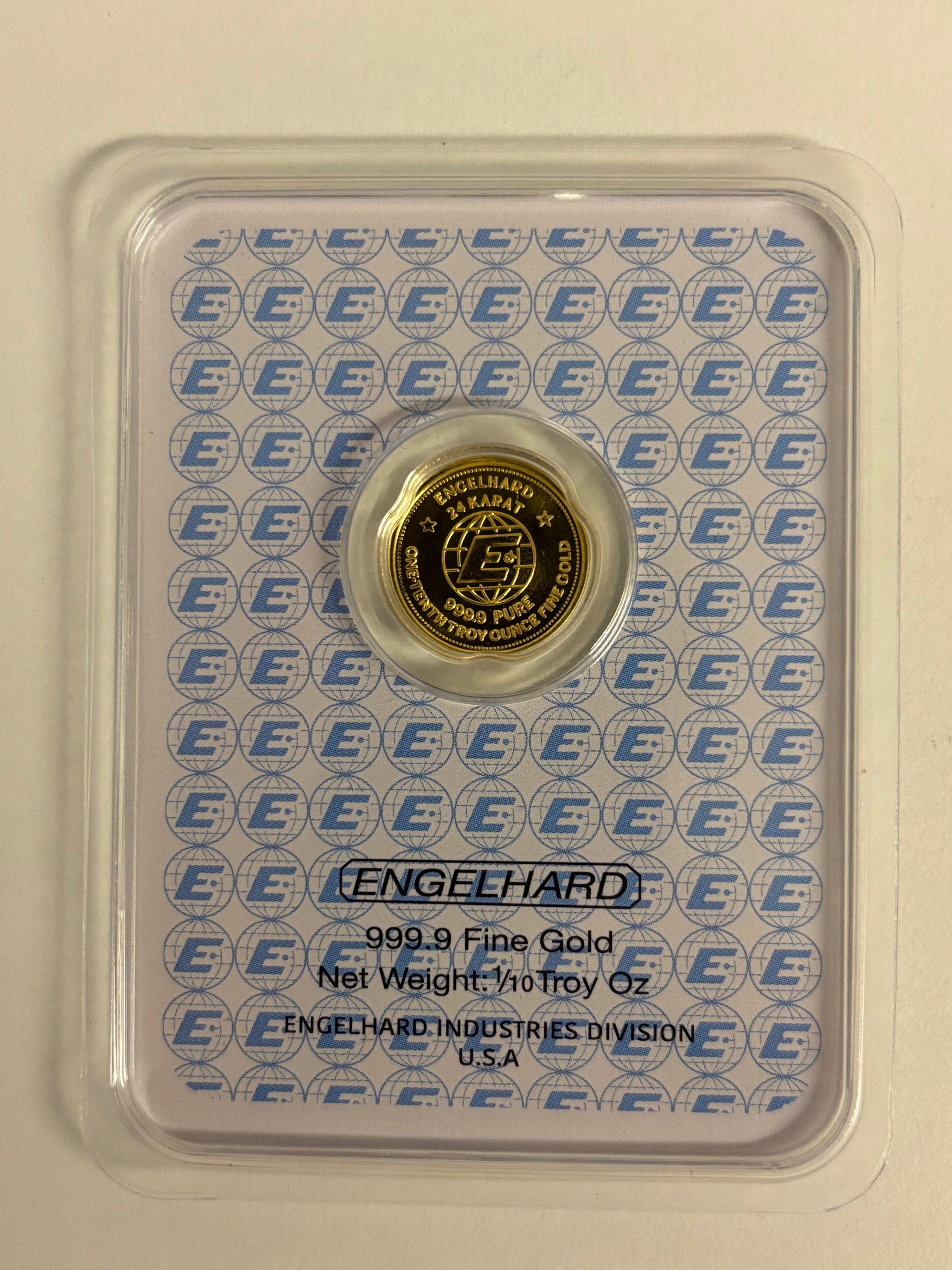 1/10th 999.9 Gold Engelhard Round