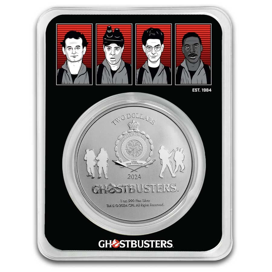 2024 Niue 1oz Pure Silver Ghostbusters Round  40th Anniversary