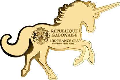 1/1000oz Gold Rainbow Unicorn