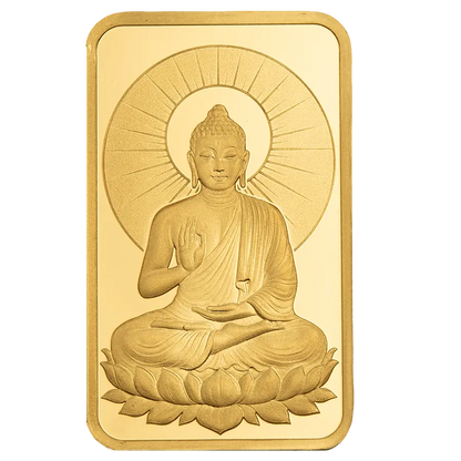 5 Gram Pure Gold Bar PAMP Buddha with Lotus
