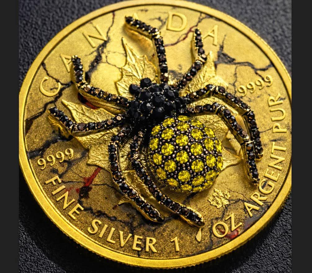 1oz Pure Silver Coin Banana Spider