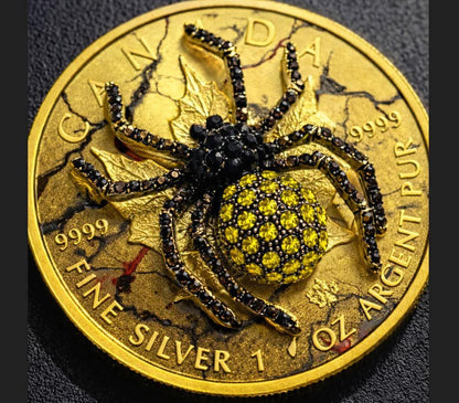 1oz Pure Silver Coin Banana Spider