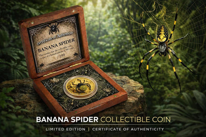 1oz Pure Silver Coin Banana Spider