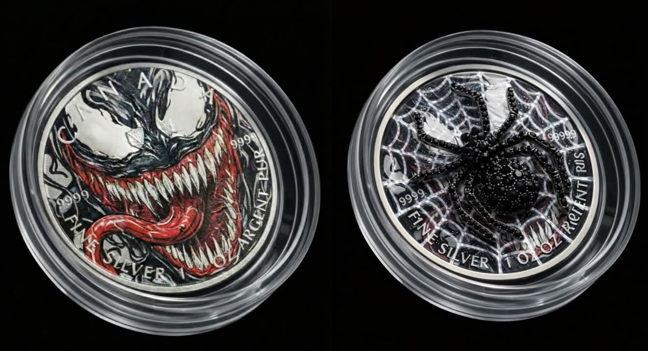 1oz Pure Silver Venom Maple Coin