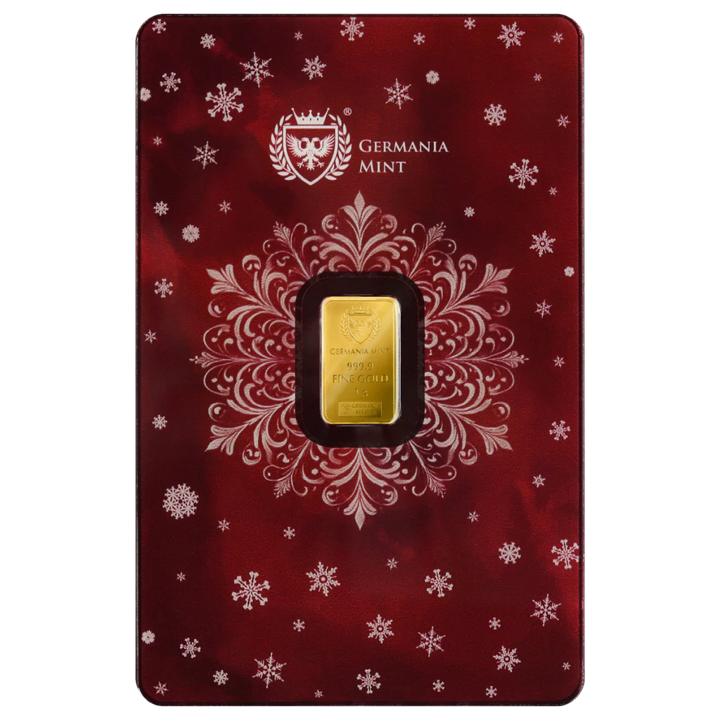 Christmas Edition 1g Gold Bar - Germania Mint