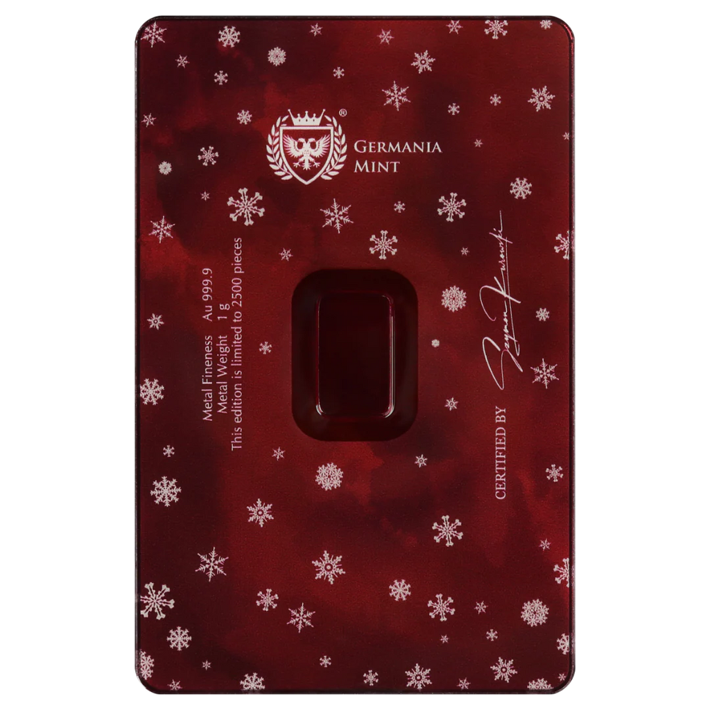 Christmas Edition 1g Gold Bar - Germania Mint