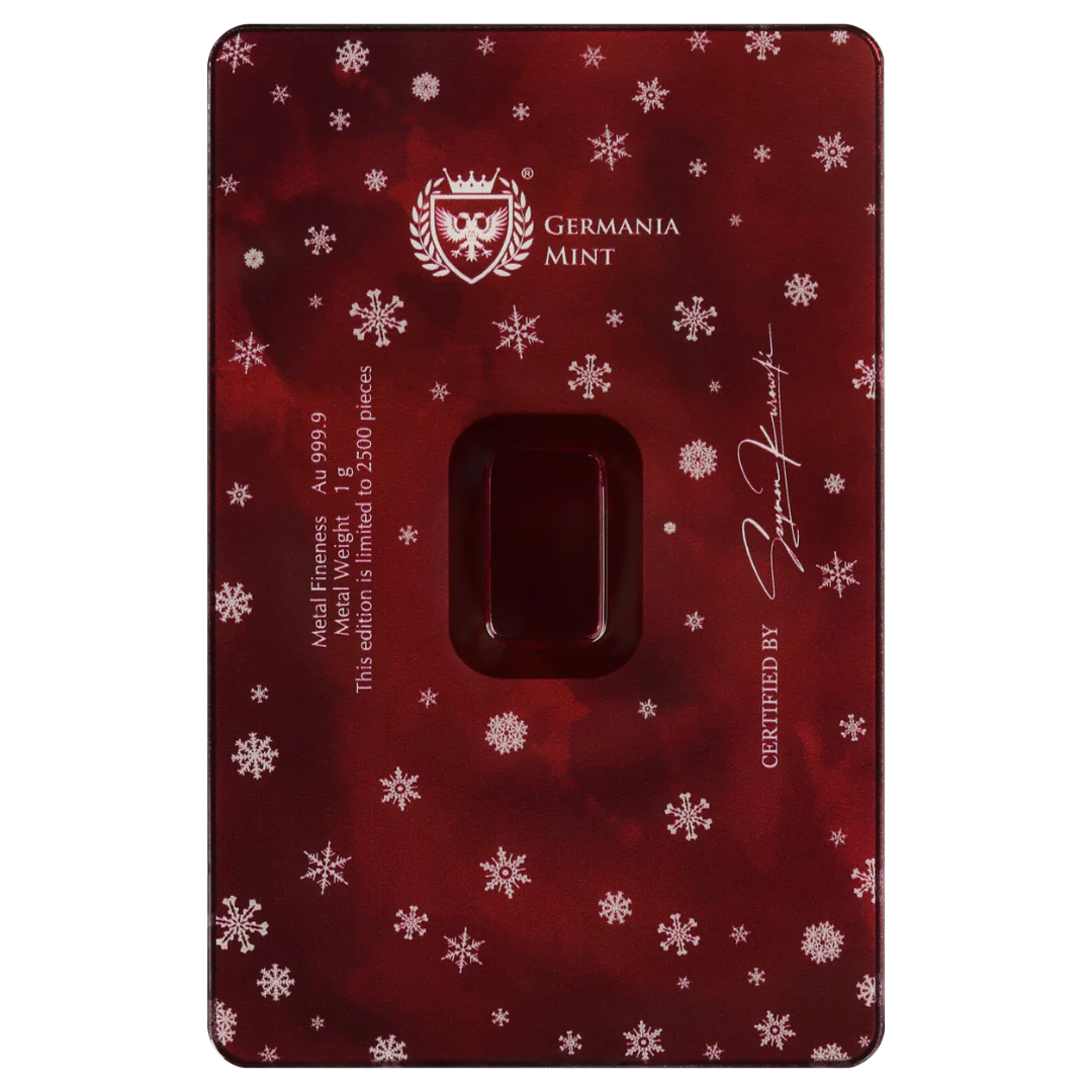 Christmas Edition 1g Gold Bar - Germania Mint