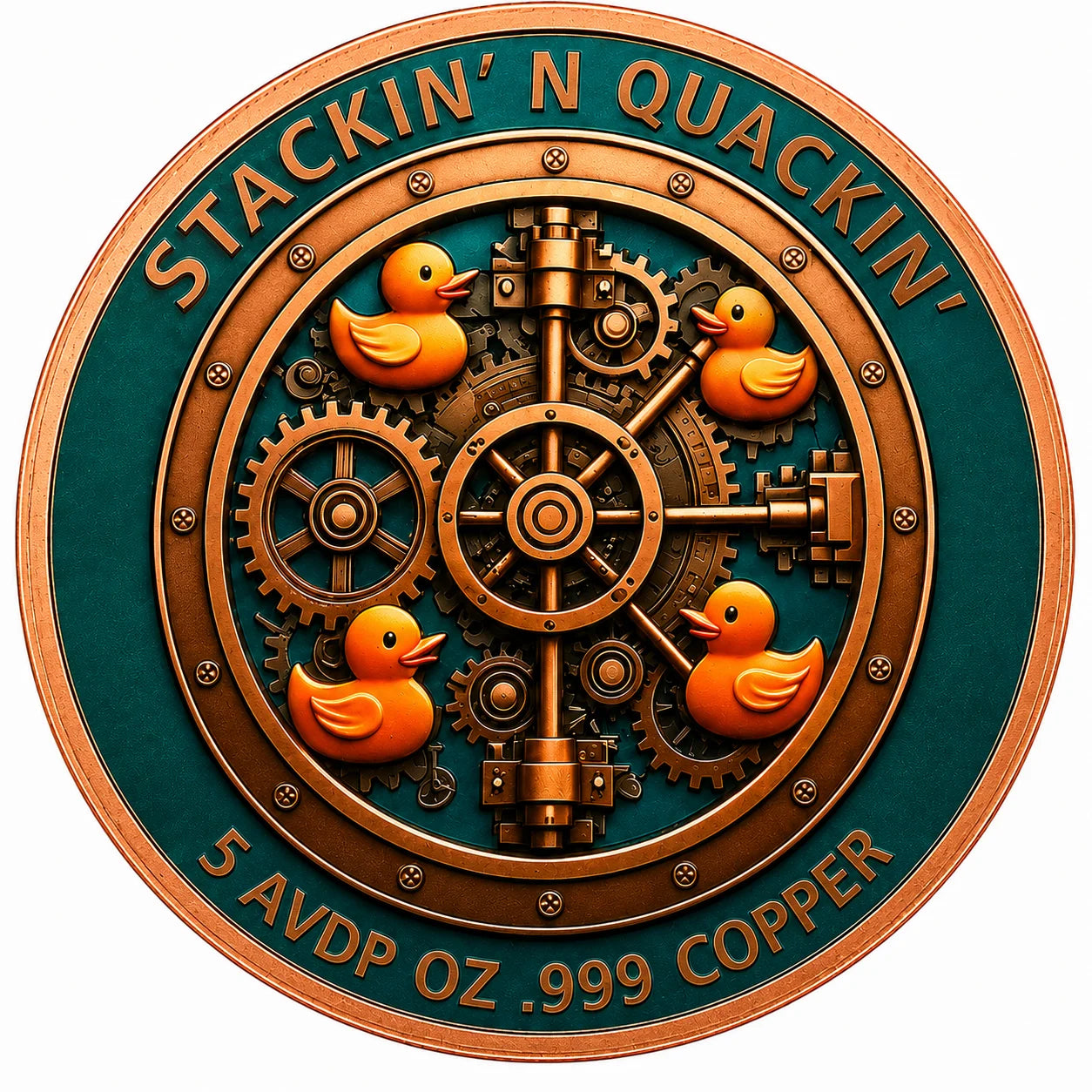 5oz Copper Round Quackens