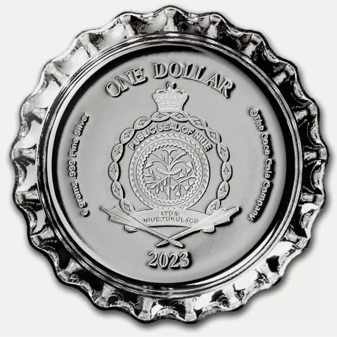 6g .999 Silver Coca Cola Cap Polar Bear