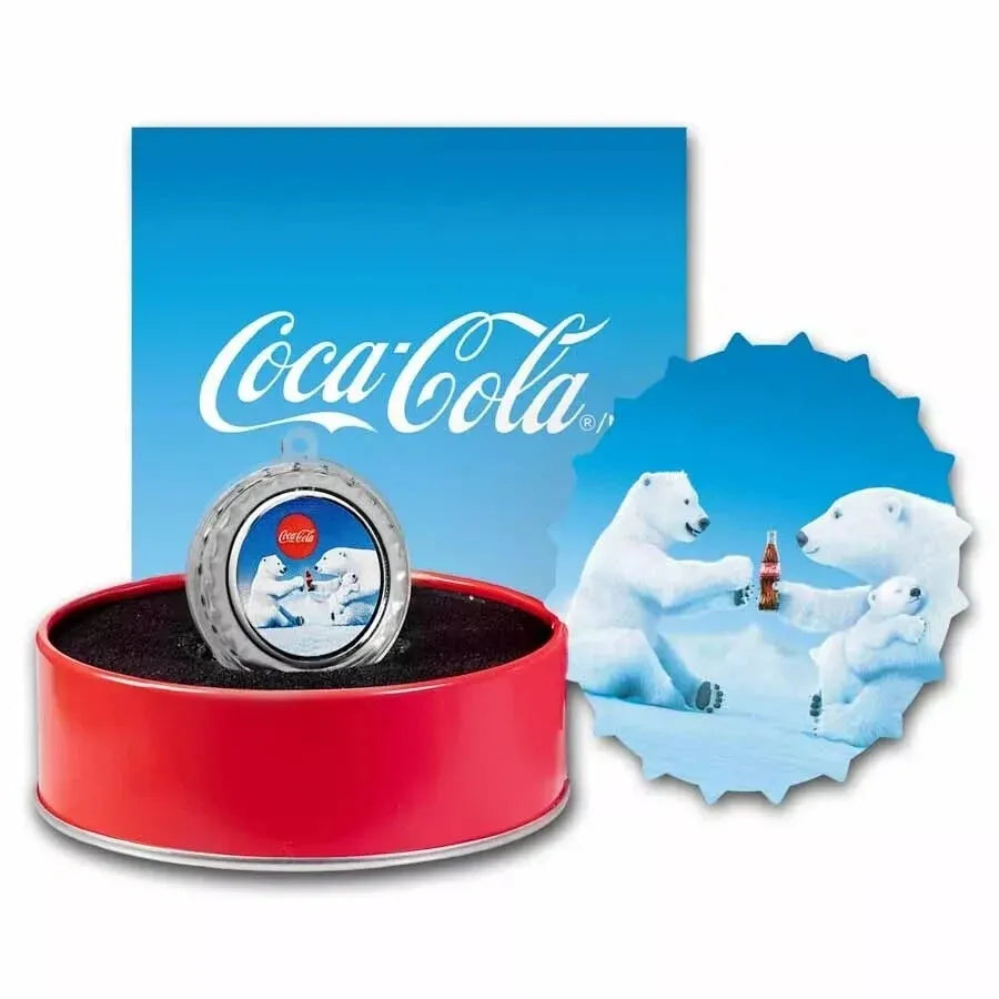 6g .999 Silver Coca Cola Cap Polar Bear