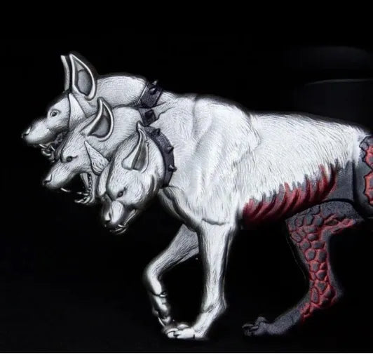 2025 South Korea Mythical Beasts Cerberus 2oz .999 Silver Antiqued Colorized Stacker