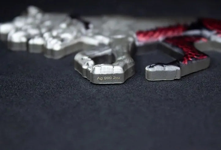 2025 South Korea Mythical Beasts Cerberus 2oz .999 Silver Antiqued Colorized Stacker