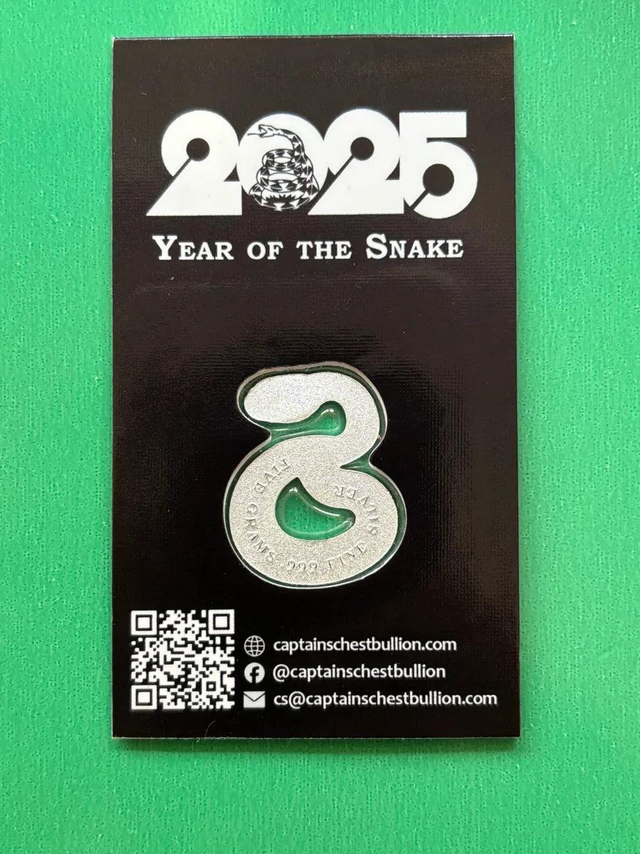 5g .999 Silver Snake Carded