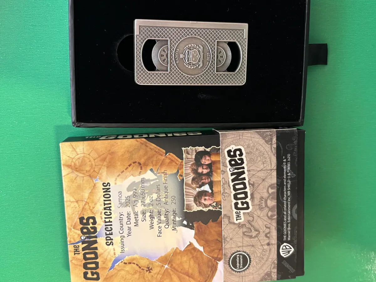 2oz .999 Silver The Goonies VHS Tape Limited Mintage Of 250
