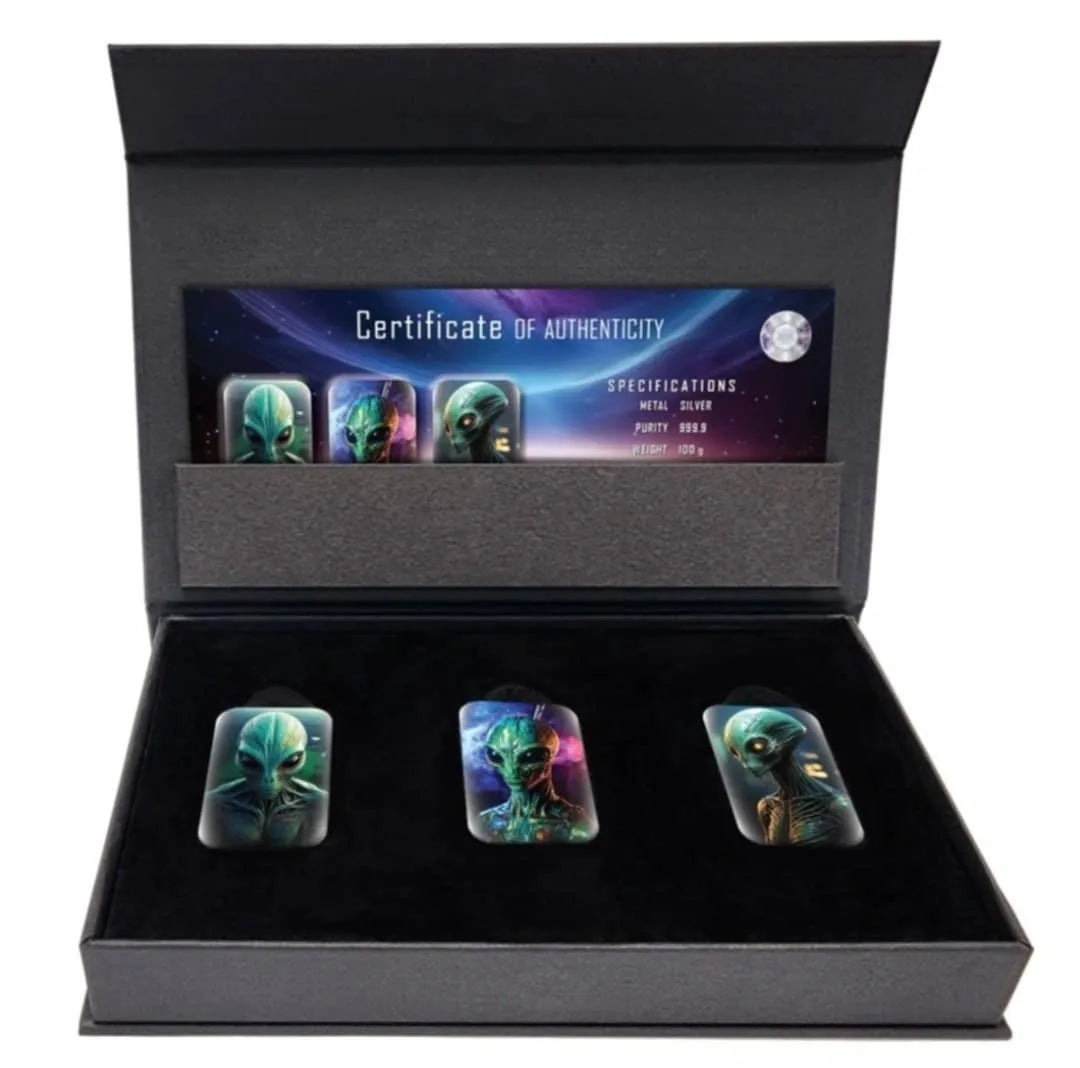 3x100g .999 Silver Bars Ethereal Entities By Averni Mint