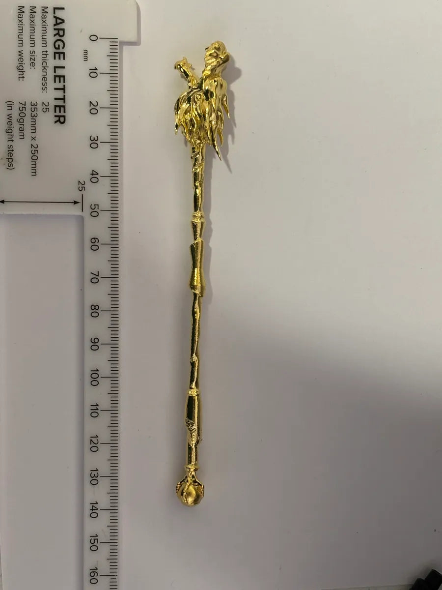 1oz .999 Silver Dragon Staff With Gold Guilding