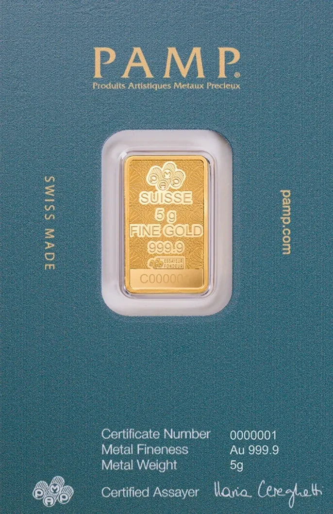 5g 9999 Gold Pamp Bar Arabian Falcon